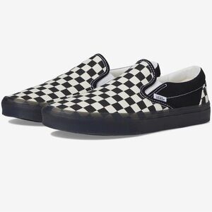 Vans Classic Checkered Black and White Slip-On Sneakers